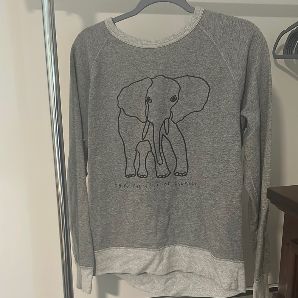 J. Crew Gray Elephant Sweatshirt